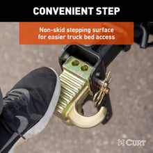 Load image into Gallery viewer, CURT 45904 Adjustable Channel Mount with Hook &amp; Step Dual-Ball - 2" Shank, 14K, 6" Drop