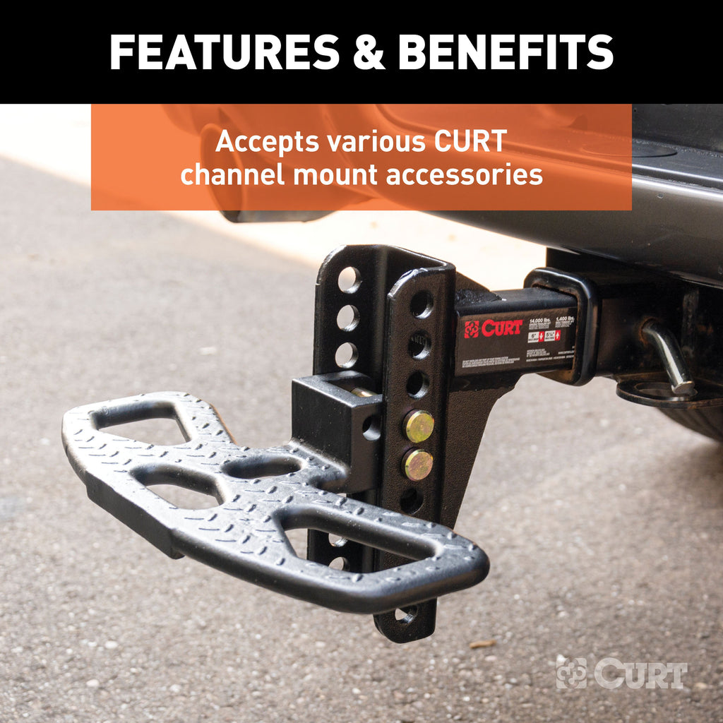 CURT 45907 Adjustable Channel Mount with 2-5/16" Ball & Pintle (2" Shank, 13,000 lbs.)