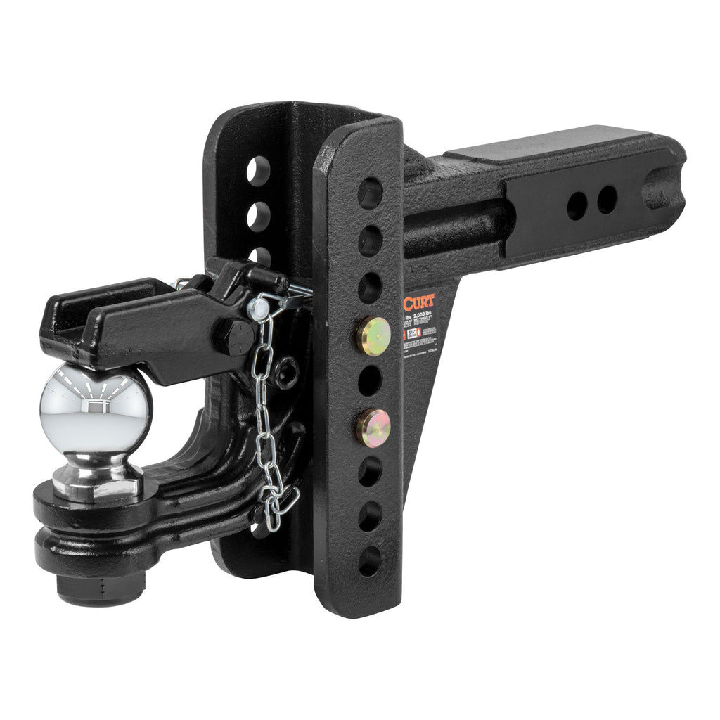 CURT 45908 Adjustable Channel Mount with 2-5/16" Ball & Pintle (2-1/2" Shank, 20,000 lbs.)