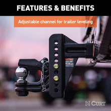 Load image into Gallery viewer, CURT 45908 Adjustable Channel Mount with 2-5/16" Ball &amp; Pintle (2-1/2" Shank, 20,000 lbs.)