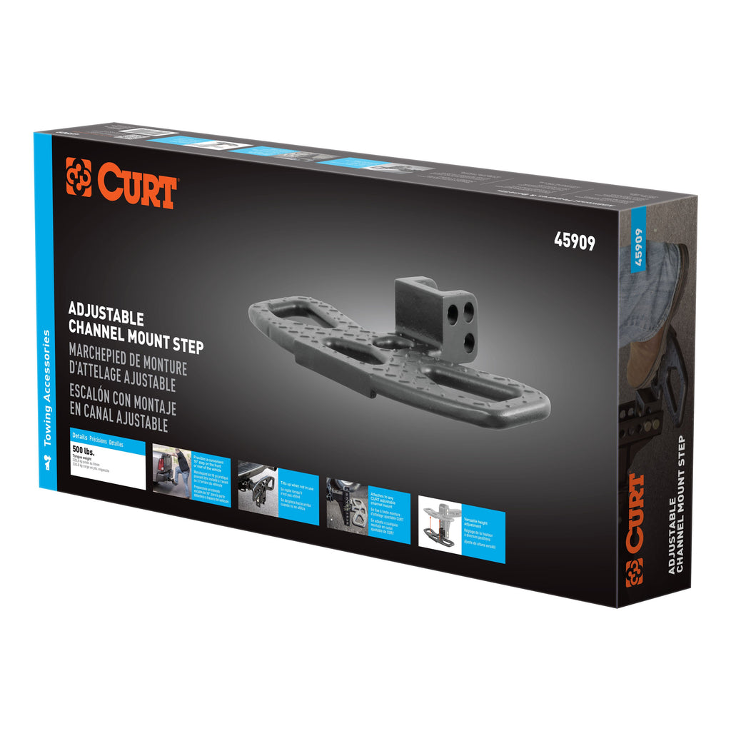 CURT 45909 Adjustable Channel Mount Hitch Step