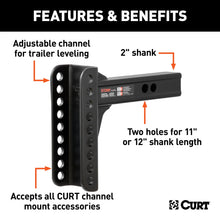 Load image into Gallery viewer, CURT 45910 Replacement 2" Channel Mount Shank (Fits #45900 or #45907, 14,000 lbs.)