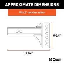 Load image into Gallery viewer, CURT 45911 Replacement 2" Adjustable Channel Mount Shank (Fits #45901, 6,000 lbs.)