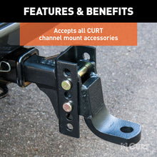 Load image into Gallery viewer, CURT 45911 Replacement 2" Adjustable Channel Mount Shank (Fits #45901, 6,000 lbs.)