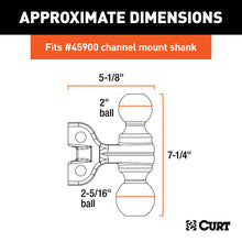 Load image into Gallery viewer, CURT 45912 Replacement Dual-Ball for Adjustable Channel Mount (Fits 45900, 45926)
