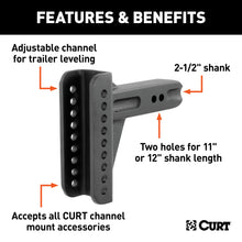 Load image into Gallery viewer, CURT 45917 Replacement 2-1/2" Channel Mount Shank (Fits #45902 or #45908, 20,000 lbs.)