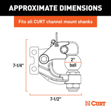 Load image into Gallery viewer, CURT 45919 Replacement Channel Mount Ball &amp; Pintle Hitch (2" Ball, 10,000 lbs.)