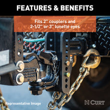 Load image into Gallery viewer, CURT 45919 Replacement Channel Mount Ball &amp; Pintle Hitch (2" Ball, 10,000 lbs.)