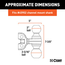 Load image into Gallery viewer, CURT 45923 Replacement Dual-Ball for Adjustable Channel Mount (Fits 45902, 45927)