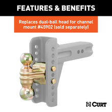 Load image into Gallery viewer, CURT 45923 Replacement Dual-Ball for Adjustable Channel Mount (Fits 45902, 45927)