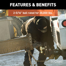 Load image into Gallery viewer, CURT 45923 Replacement Dual-Ball for Adjustable Channel Mount (Fits 45902, 45927)