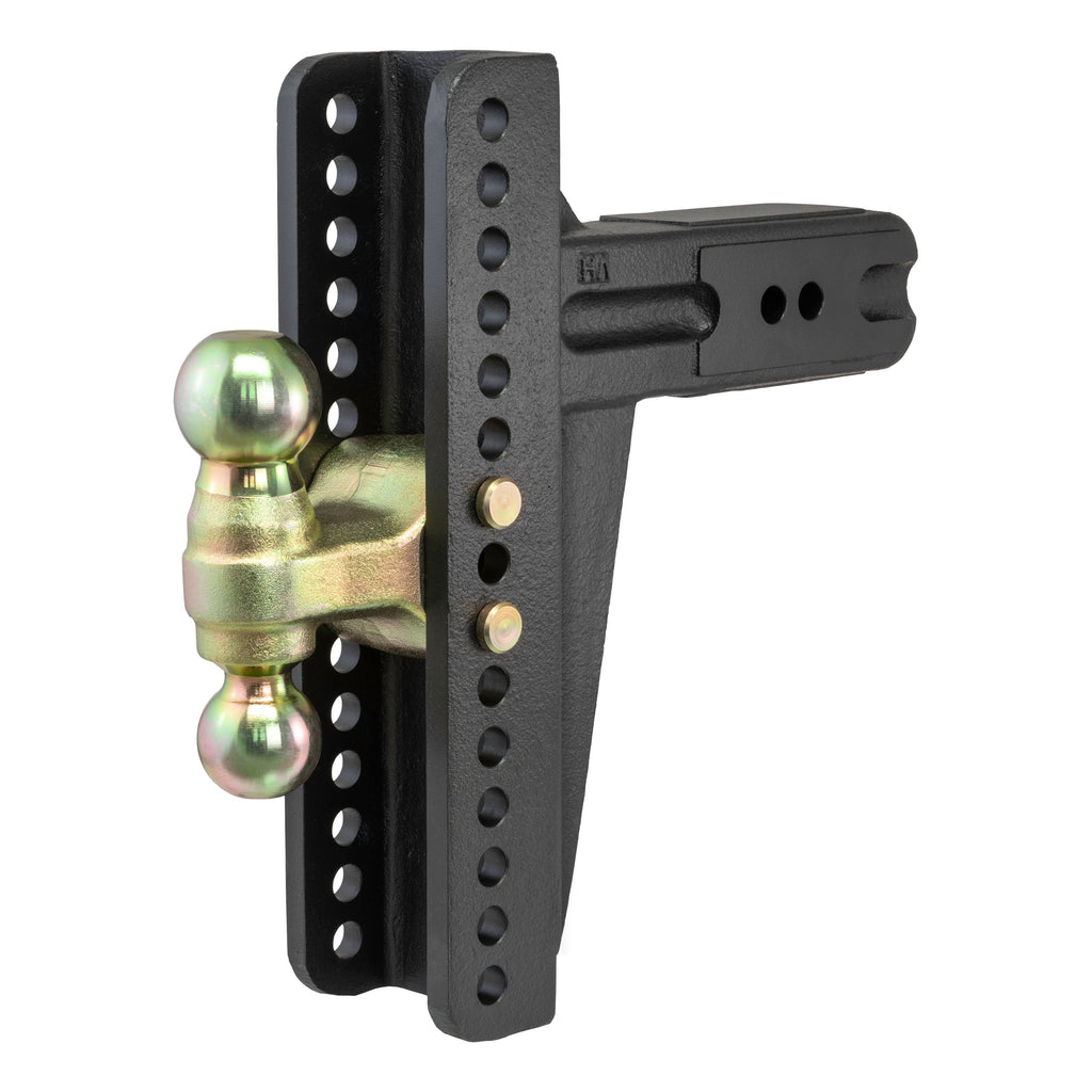 CURT 45928 Adjustable Channel Mount with Dual Ball (3" Shank, 21,000 lbs., 10-5/8" Drop)
