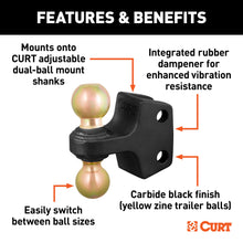 Load image into Gallery viewer, CURT 45934 HD Dual Ball Attachment for Weight Distribution Shank
