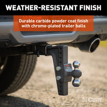 Load image into Gallery viewer, CURT 45936 Deep-Drop Adjustable Trailer Hitch Ball Mount with Dual Ball, 2" Shank, 15K