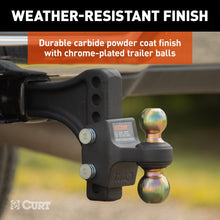 Load image into Gallery viewer, CURT 45937 HD Adjustable Trailer Hitch Ball Mount with Dual Ball, 2-1/2" Shank, 20K
