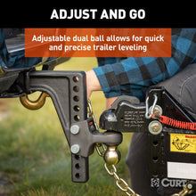 Load image into Gallery viewer, CURT 45939 HD Deep-Drop Adjustable Hitch Ball Mount with Dual Ball, 2-1/2" Shank, 20K