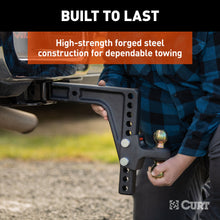 Load image into Gallery viewer, CURT 45939 HD Deep-Drop Adjustable Hitch Ball Mount with Dual Ball, 2-1/2" Shank, 20K