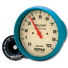 Load image into Gallery viewer, AutoMeter 4594 GAUGE, TACH, 5", 10K RPM, IN-DASH, W/PEAK MEMORY, GLOW IN DARK, ULTRA-NITE