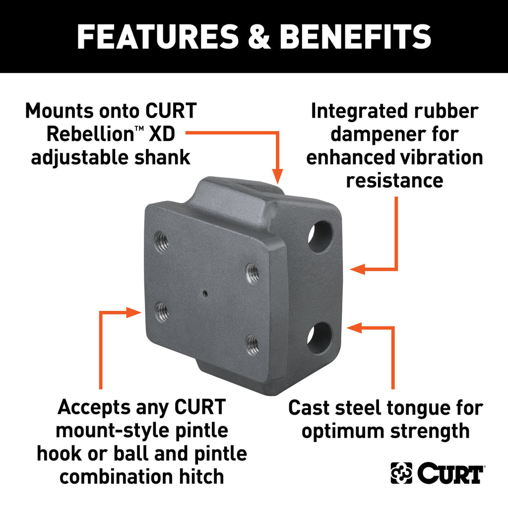 CURT 45950 Rebellion XD Pintle Mount Attachment
