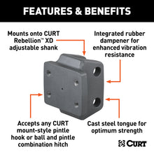 Load image into Gallery viewer, CURT 45950 Rebellion XD Pintle Mount Attachment