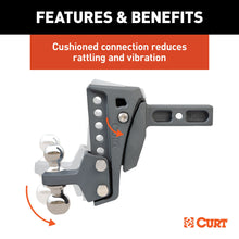 Load image into Gallery viewer, CURT 45951 Rebellion XD Adjustable Cushion Hitch (2" Shank, 2", 2-5/16" Balls, 15K)