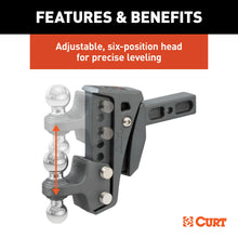 Load image into Gallery viewer, CURT 45951 Rebellion XD Adjustable Cushion Hitch (2" Shank, 2", 2-5/16" Balls, 15K)