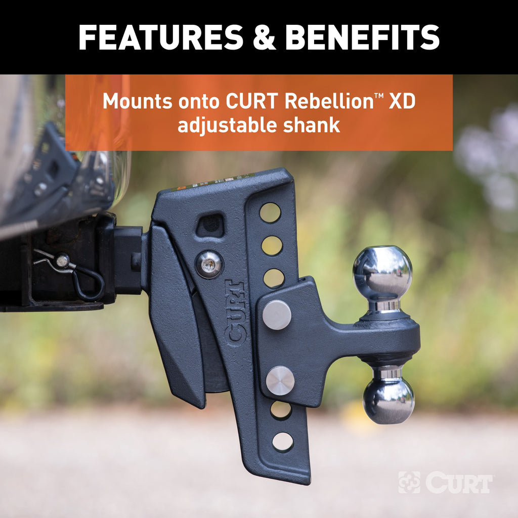 CURT 45952 Replacement Rebellion XD Dual Ball, 2" & 2-5/16", Up to 15K