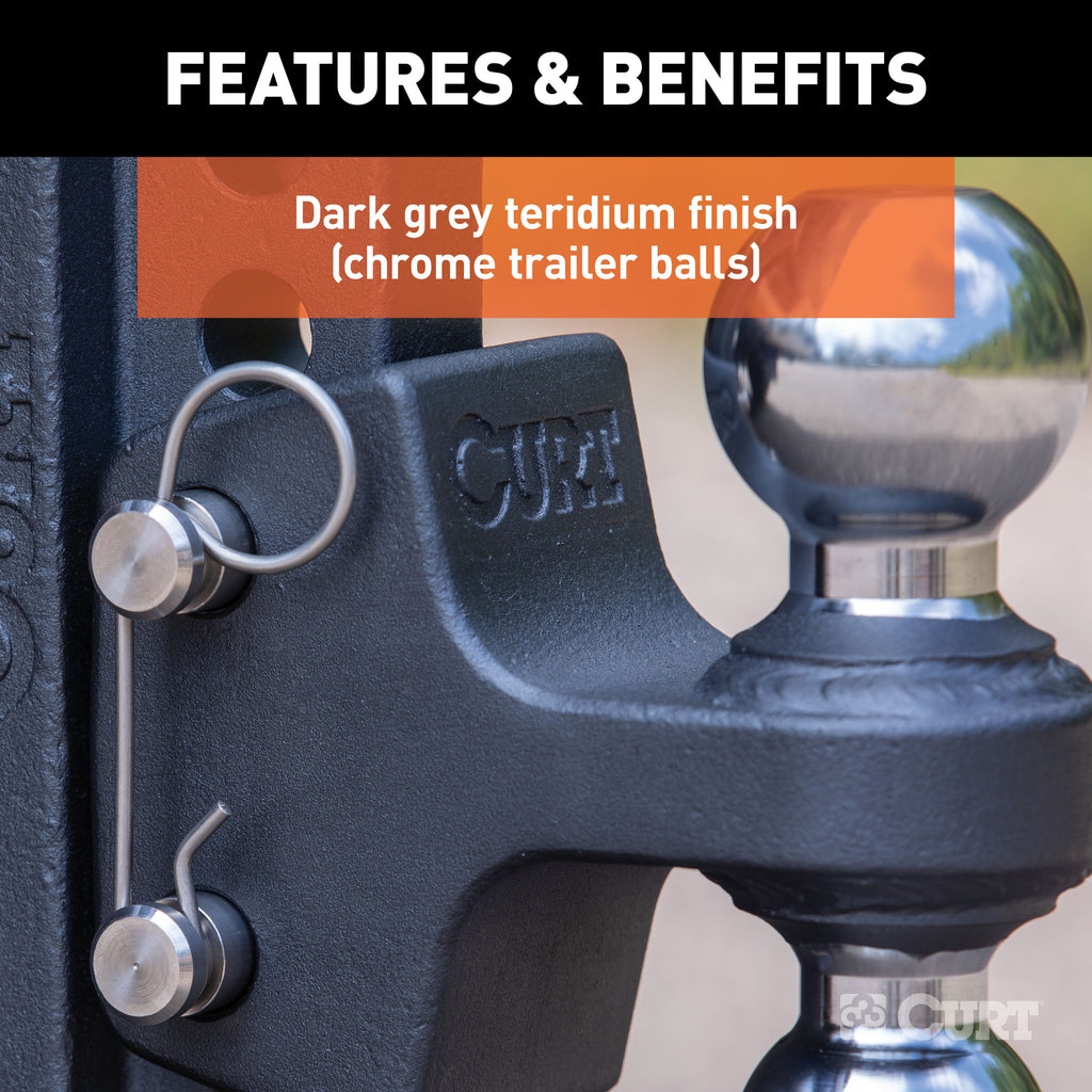CURT 45952 Replacement Rebellion XD Dual Ball, 2" & 2-5/16", Up to 15K