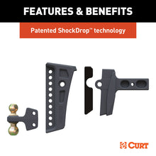 Load image into Gallery viewer, CURT 45955 Rebellion XD Adjustable Cushion Hitch (2-1/2" Shank, 2", 2-5/16" Balls, 20K)