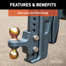 Load image into Gallery viewer, CURT 45955 Rebellion XD Adjustable Cushion Hitch (2-1/2" Shank, 2", 2-5/16" Balls, 20K)