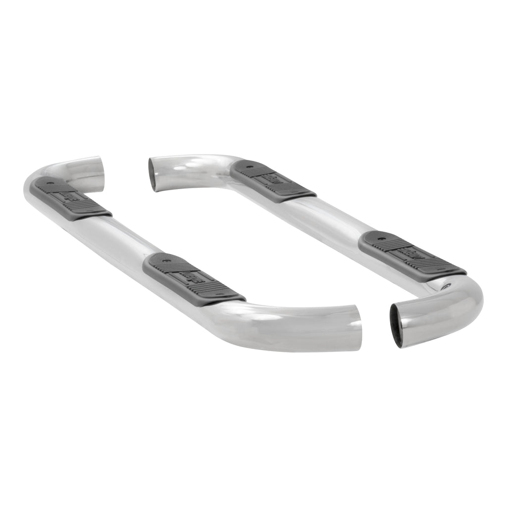 Luverne 460553 LUVERNE 460553 Round Nerf Bars (3 Inch Tubular Polished Stainless Steel)-1 Pair - Truck Part Superstore