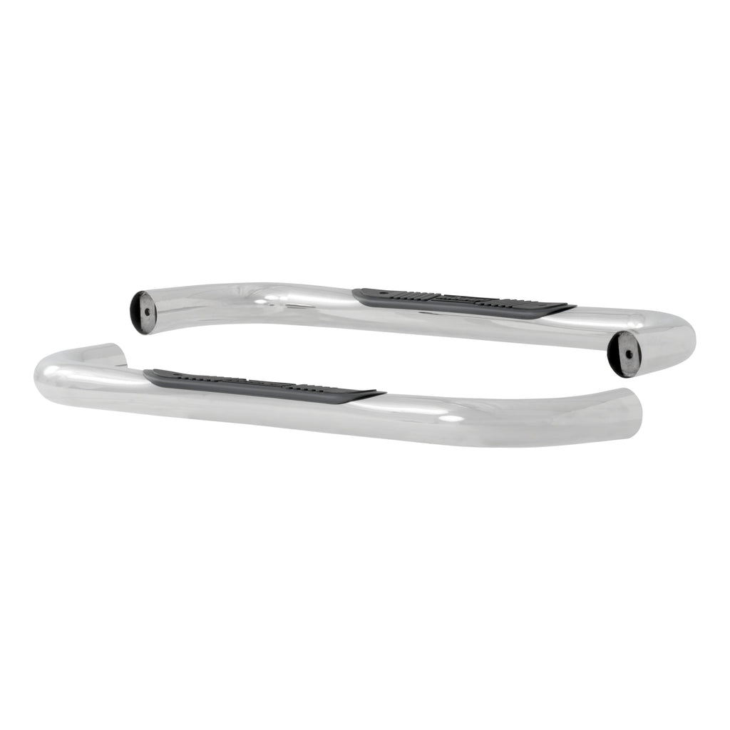 Luverne 460711 LUVERNE 460711 Round Nerf Bars (3 Inch Tubular Polished Stainless Steel)-1 Pair - Truck Part Superstore