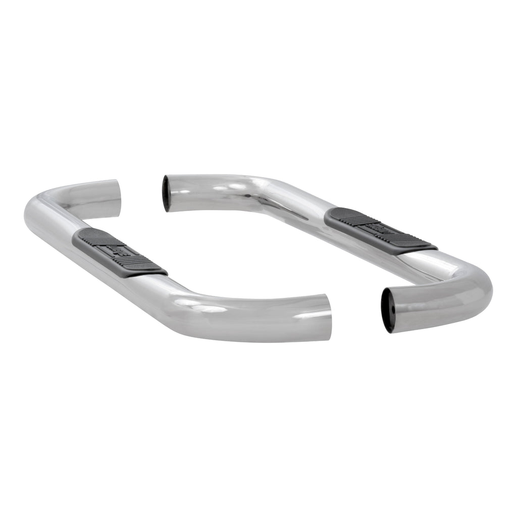 Luverne 460921 LUVERNE 460921 Round Nerf Bars (3 Inch Tubular Polished Stainless Steel)-1 Pair - Truck Part Superstore