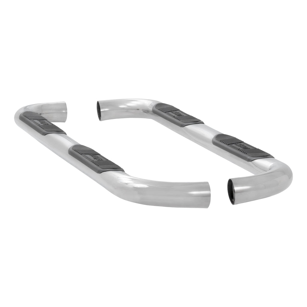 Luverne 460922 LUVERNE 460922 Round Nerf Bars (3 Inch Tubular Polished Stainless Steel)-1 Pair - Truck Part Superstore
