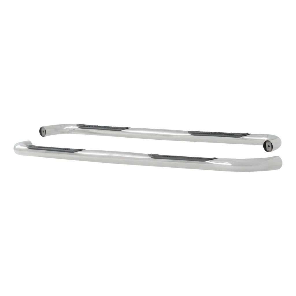 Luverne 460923 LUVERNE 460923 Round Nerf Bars (3 Inch Tubular Polished Stainless Steel)-1 Pair - Truck Part Superstore