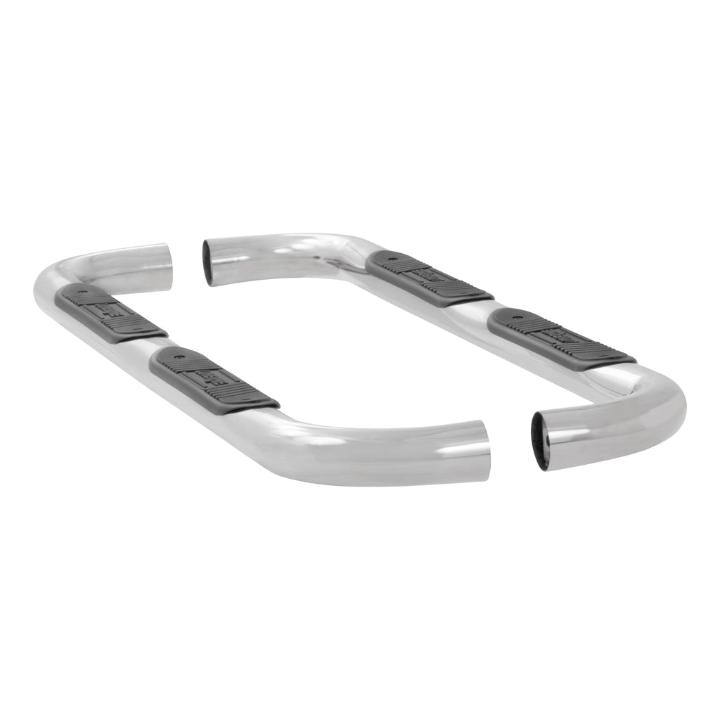 Luverne 461510 LUVERNE 461510 Round Nerf Bars (3 Inch Tubular Polished Stainless Steel)-1 Pair - Truck Part Superstore