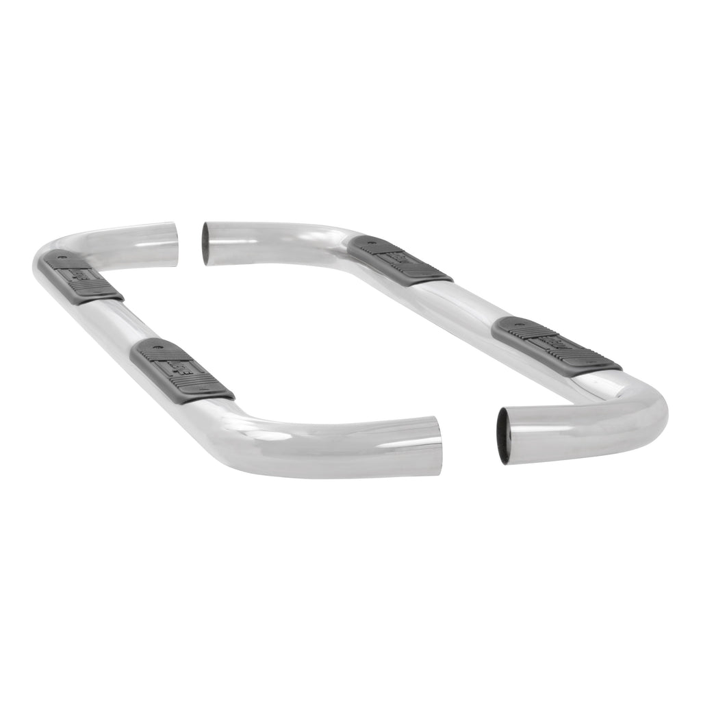 Luverne 461512 LUVERNE 461512 Round Nerf Bars (3 Inch Tubular Polished Stainless Steel)-1 Pair - Truck Part Superstore