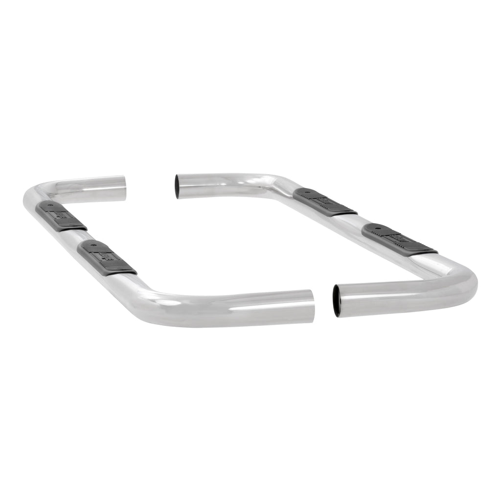 Luverne 461522 LUVERNE 461522 Round Nerf Bars (3 Inch Tubular Polished Stainless Steel)-1 Pair - Truck Part Superstore