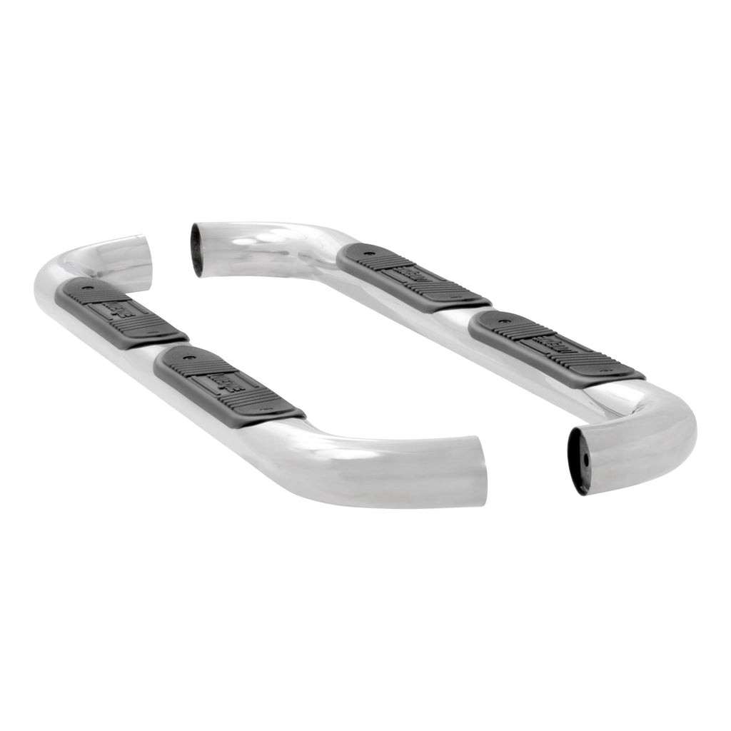 Luverne 461652 LUVERNE 461652 Round Nerf Bars (3 Inch Tubular Polished Stainless Steel)-1 Pair - Truck Part Superstore