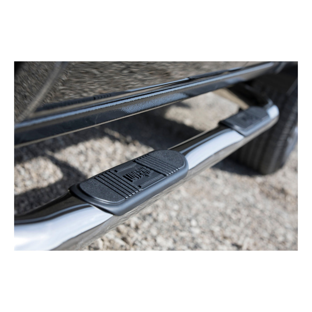 Luverne 461652 LUVERNE 461652 Round Nerf Bars (3 Inch Tubular Polished Stainless Steel)-1 Pair - Truck Part Superstore