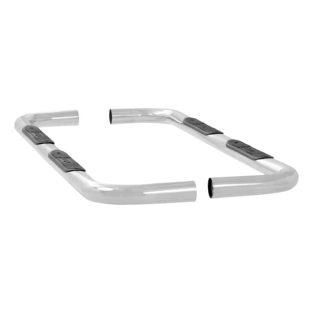 Luverne 461724 LUVERNE 461724 Round Nerf Bars (3 Inch Tubular Polished Stainless Steel)-1 Pair - Truck Part Superstore