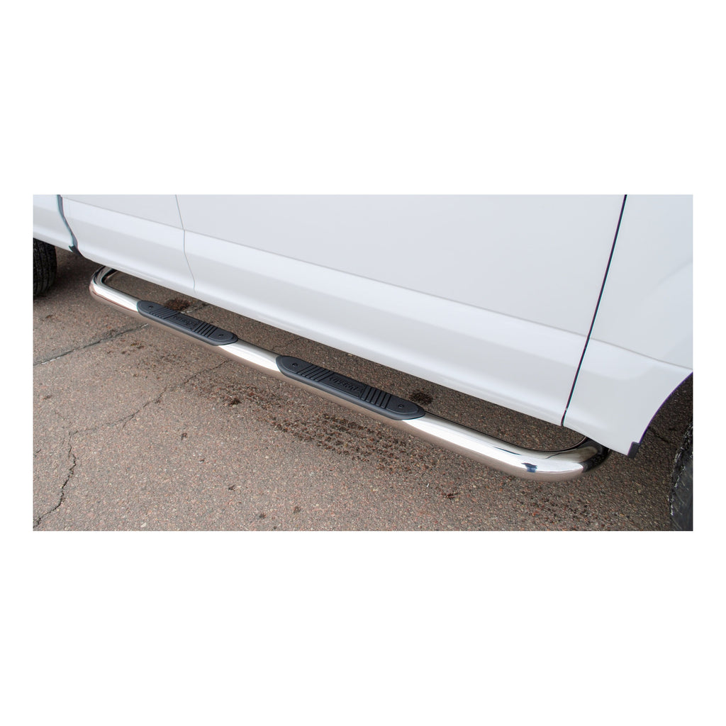 Luverne 461724 LUVERNE 461724 Round Nerf Bars (3 Inch Tubular Polished Stainless Steel)-1 Pair - Truck Part Superstore