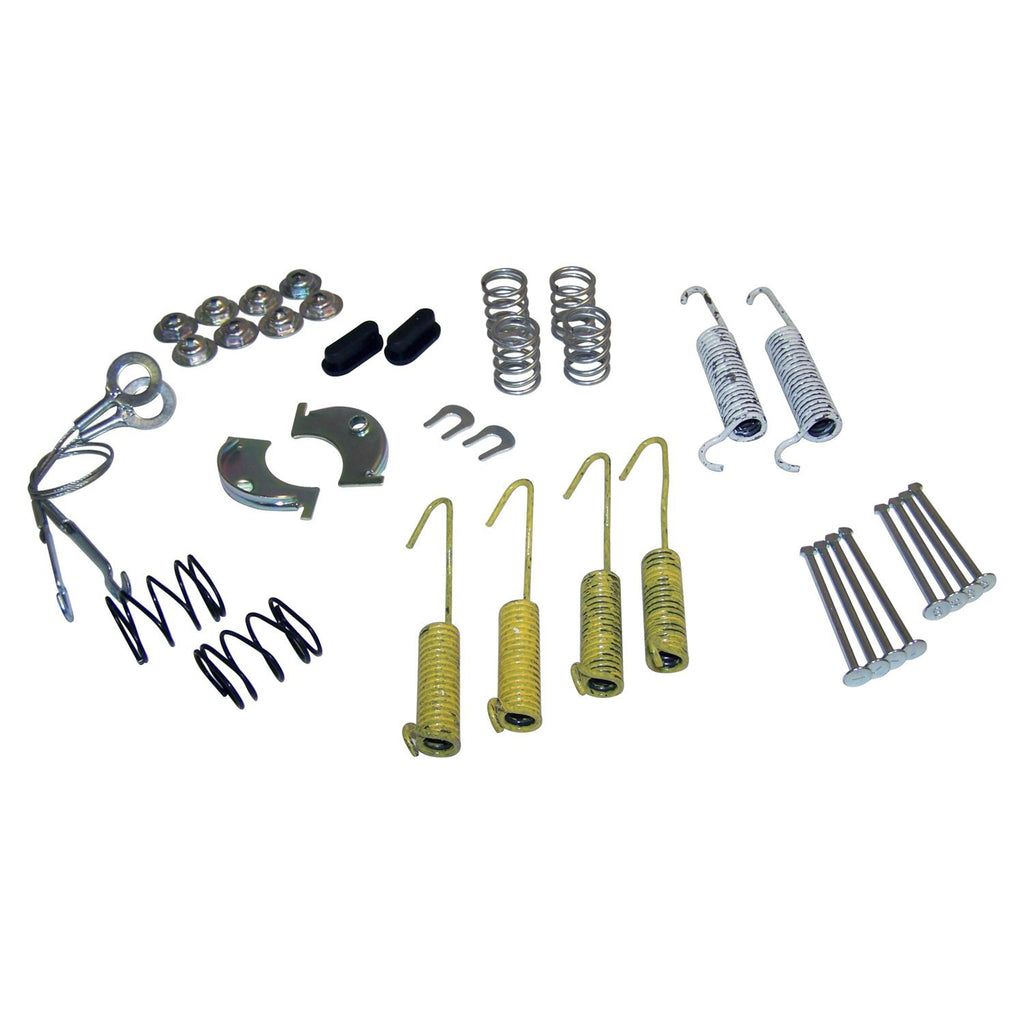 Crown Automotive Jeep Replacement 4636777 Rear Drum Brake Hardware Kit for 78-89 Jeep CJs, YJ, XJ, MJ w/ 10"x1.75" Brakes for Select Jeep CJ5, Jeep CJ7, Jeep Cherokee, Jeep Comanche, Jeep Scrambler, Jeep Wrangler