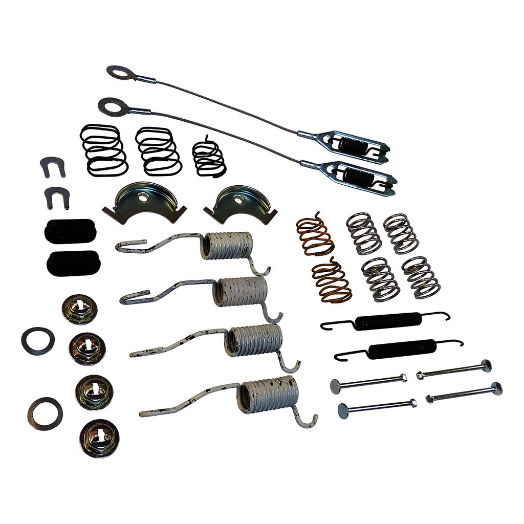 Crown Automotive Jeep Replacement 4636779 Rear Drum Brake Hardware Kit for 90-06 Jeep YJ, TJ, XJ, MJ, w/ 9" Brakes for Select Jeep Cherokee, Jeep Comanche, Jeep TJ, Jeep Wrangler