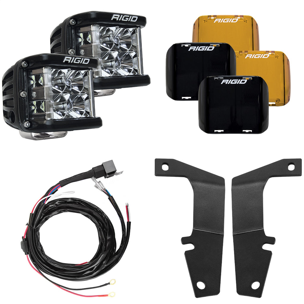 Rigid Industries 46703 RIGID 2010-2020 Toyota 4Runner A-Pillar Light Kit; Includes D-SS Flood for Select Toyota 4Runner