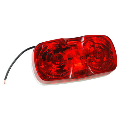 Grote 46782 Two-Bulb Square-Corner Clearance Marker Lights, Die-Cast