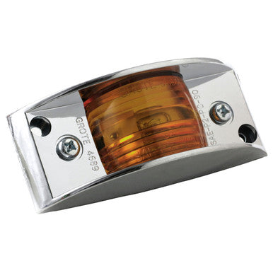 Grote 46893 Chrome-Armored Clearance Marker Lights, Amber