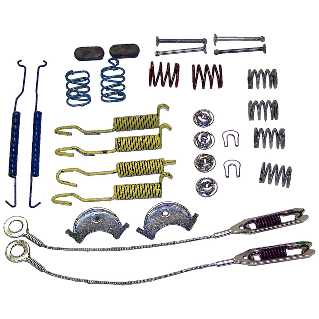 Crown Automotive Jeep Replacement 4713365RK Rear Drum Brake Hardware Kit for Jeep ZJ Grand Cherokee & 2002 KJ Liberty for Select Jeep Grand Cherokee, Jeep Liberty