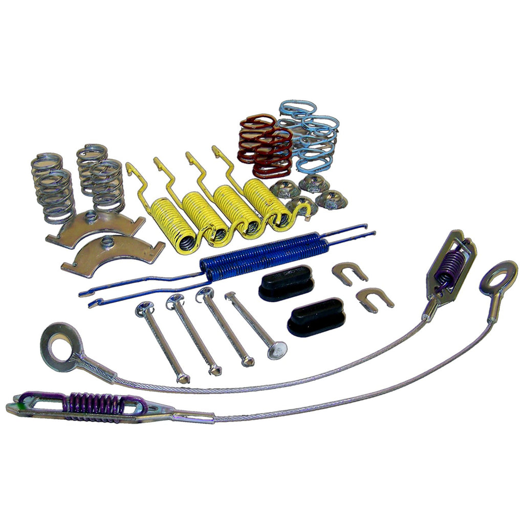 Crown Automotive Jeep Replacement 4713365RK Rear Drum Brake Hardware Kit for Jeep ZJ Grand Cherokee & 2002 KJ Liberty for Select Jeep Grand Cherokee, Jeep Liberty