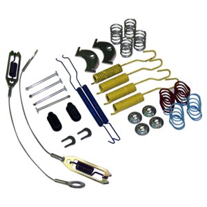 Crown Automotive Jeep Replacement 4713365RK Rear Drum Brake Hardware Kit for Jeep ZJ Grand Cherokee & 2002 KJ Liberty for Select Jeep Grand Cherokee, Jeep Liberty